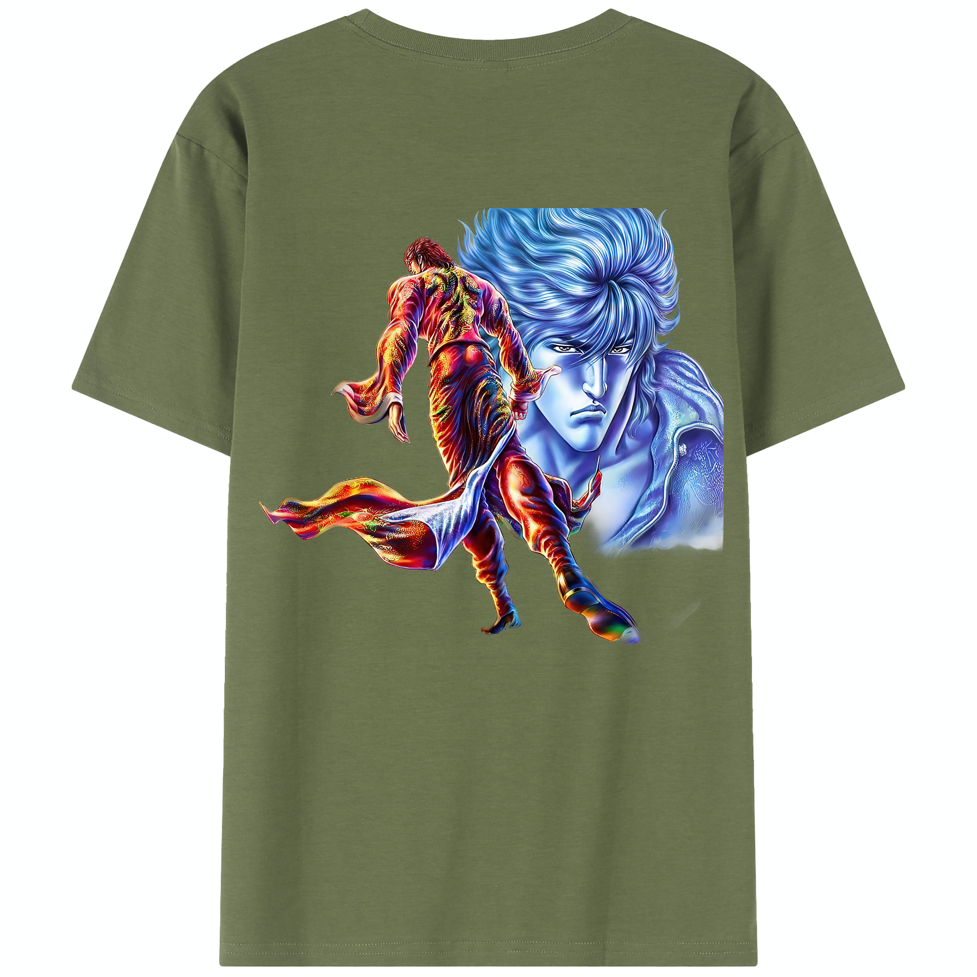 （画像用） 北斗の拳 Fist of the North Star 綿100％半袖Tシャツ（背面プリント）
